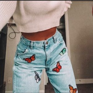 Butterfly Patch Jeans